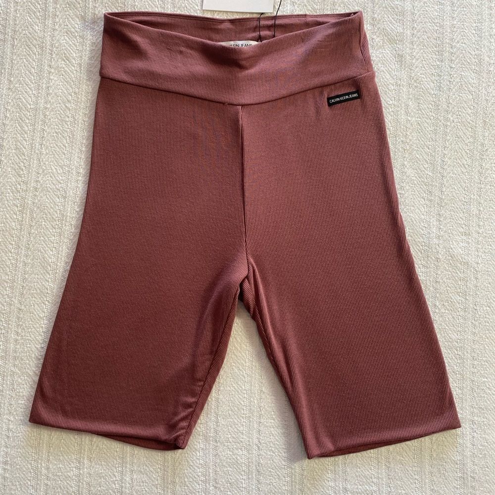 CALVIN KLEIN Women's Micro Rib Bike Shorts - Picture 2 of 8